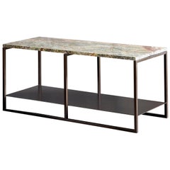 Contemporary Eros Coffee Table in Marble and Powder Coated Steel