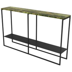 Vintage Contemporary Eros Console in Marble and Powder Coated Steel