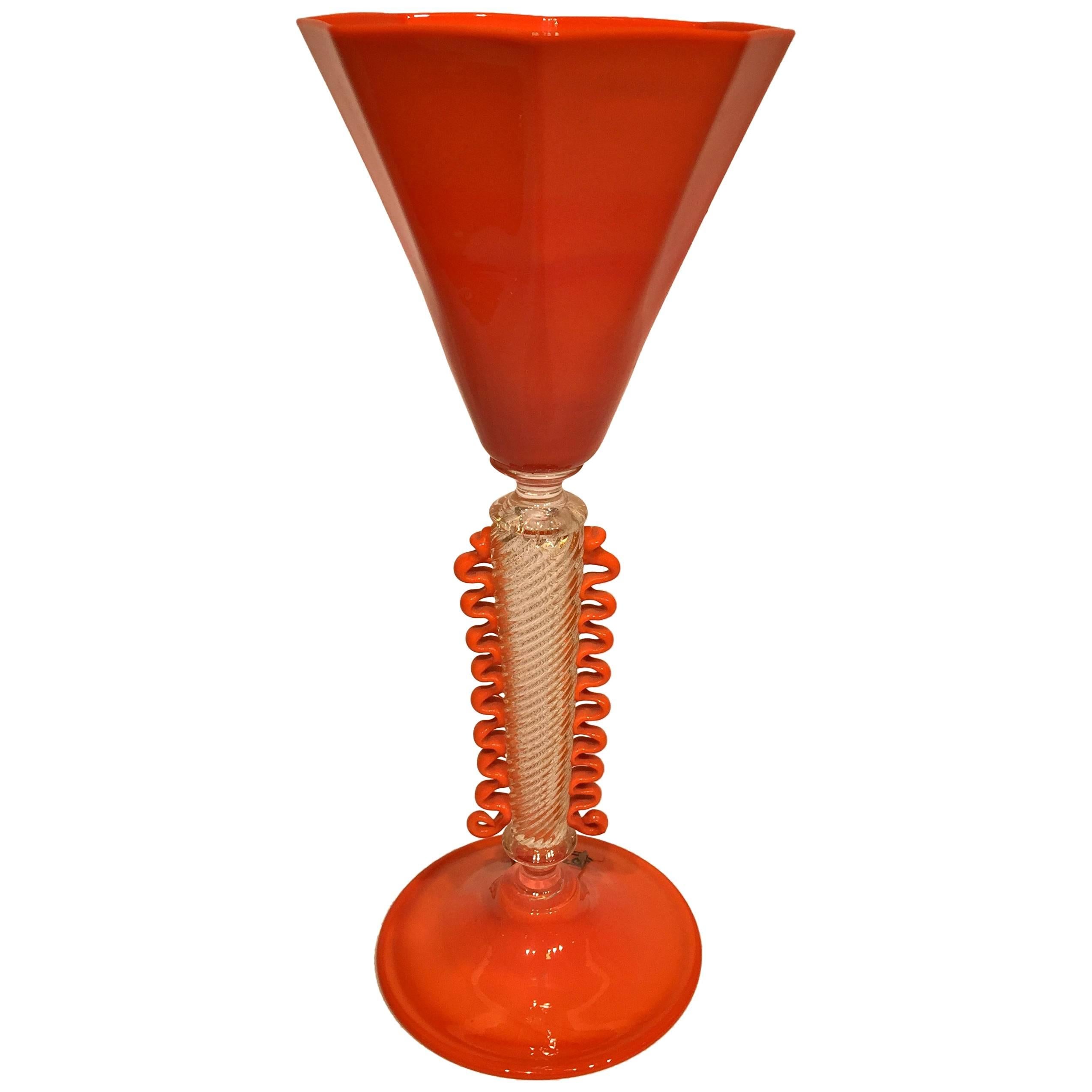 SEGUSO VETRI dARTE Murano Glass Cup, circa 1980 For Sale