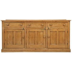 Antique English Pine Buffet, Sideboard or Dresser Base, circa 1900