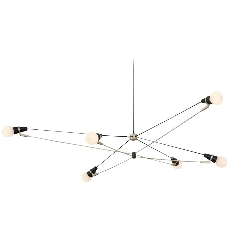 Church Chandelier Black and Brass by Brendan Ravenhill For Sale at 1stdibs