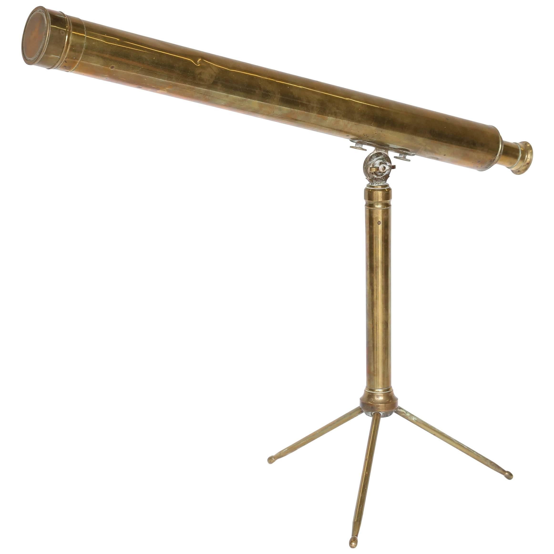 Vintage Brass Tabletop Telescope