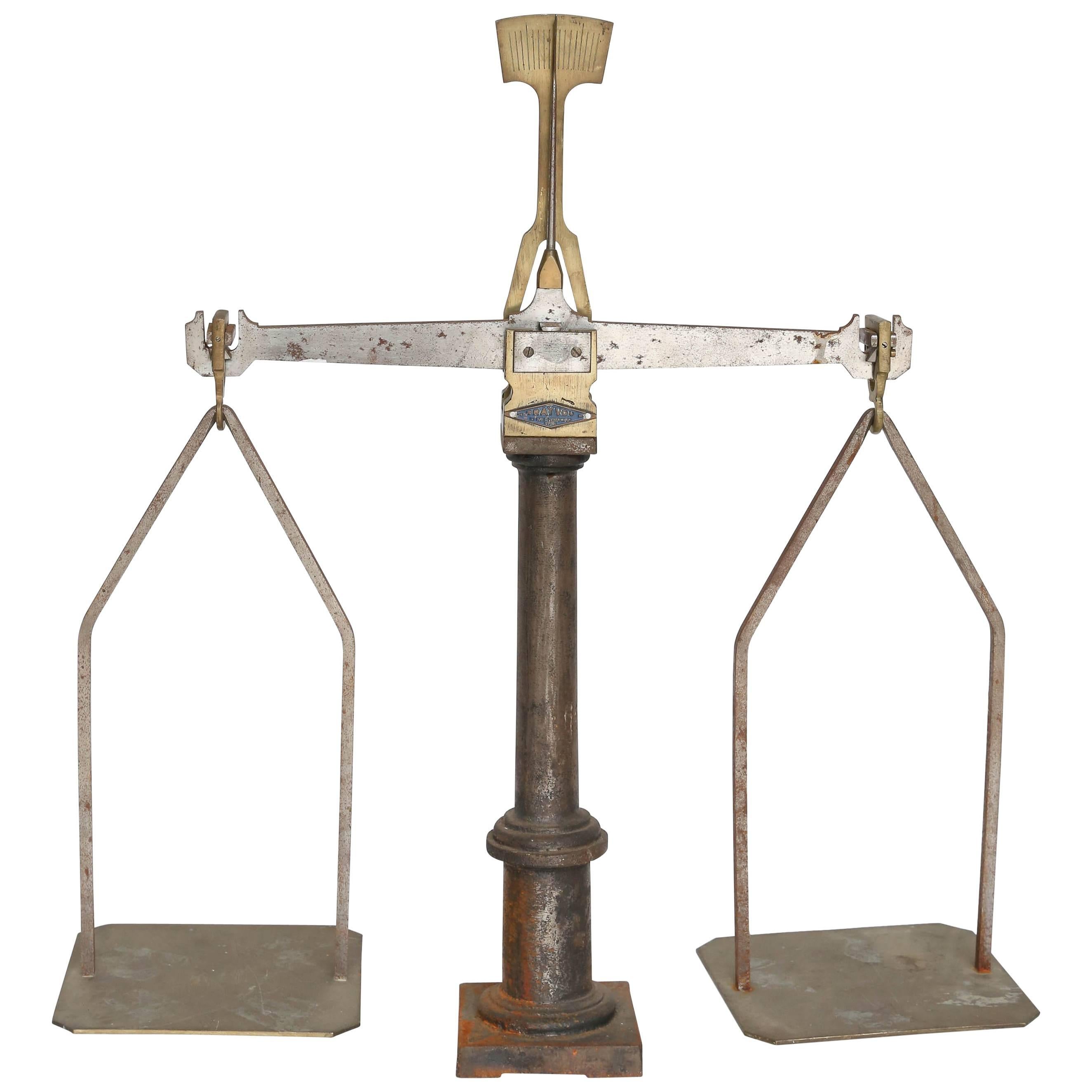 Iron and Brass Trayvou Balance Scale