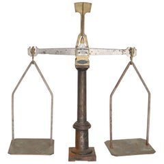 Used Iron and Brass Trayvou Balance Scale