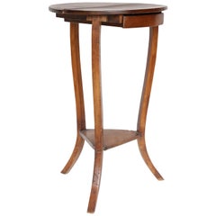 Walnut Drinks Table with One Drawer