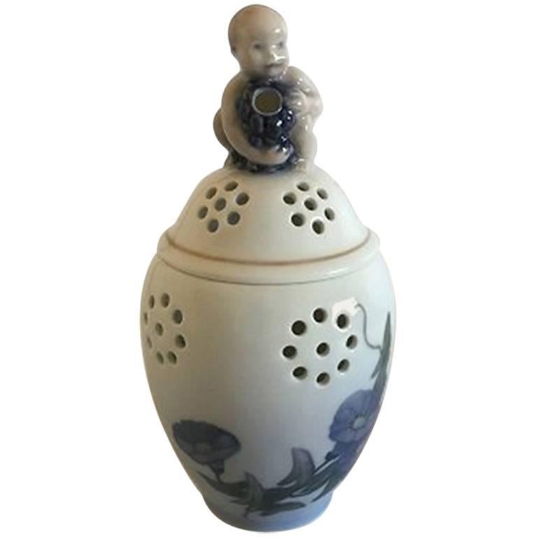 Royal Copenhagen Potpourri Lidded Pot with Boy/Putti on Top #790/2303 For Sale