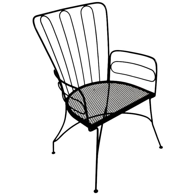 Wrought Iron Armchair after Weinberg For Sale