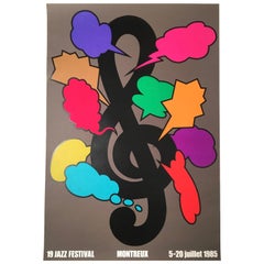 Vintage Montreux Jazz Festival Poster by Shigeo Fukuda