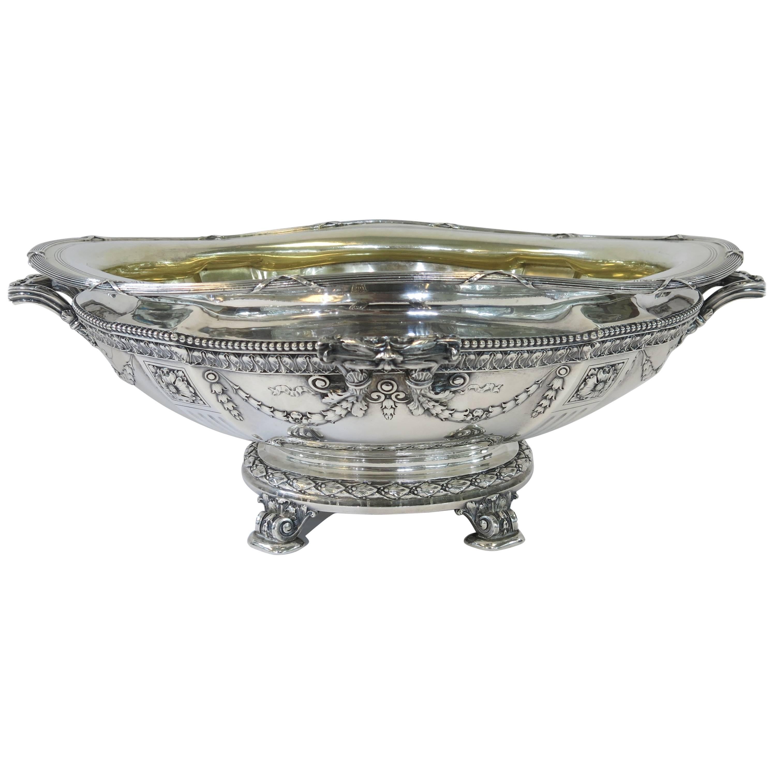 Large Oval Antique Sterling Silver Centrepiece by Gorham