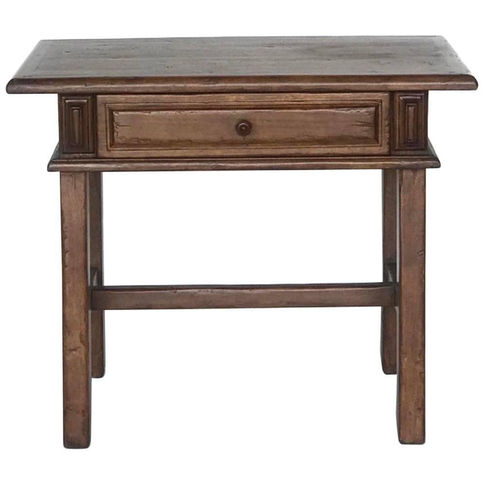 Custom Walnut Side Table or Nightstand with Drawer