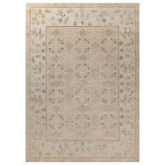 'Erika, polonaise' Hand-Knotted Tibetan Rug Made in Nepal by New Moon Rugs