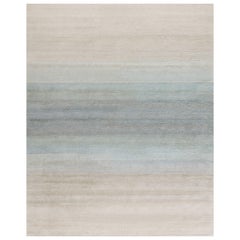 'Fade, Abalone' Hand-Knotted Tibetan Rug Made in Nepal by New Moon Rugs
