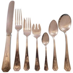 Prinzessin Mary Wallace Sterlingsilber-Besteck-Set 88 Teile Abendessen L Mono