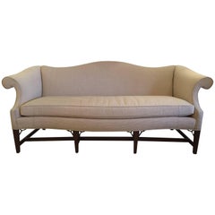 Sophisticated Tailored Camel Back Sofa