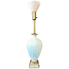 Seguso for Marbro Large Murano Glass Opaline Lamp