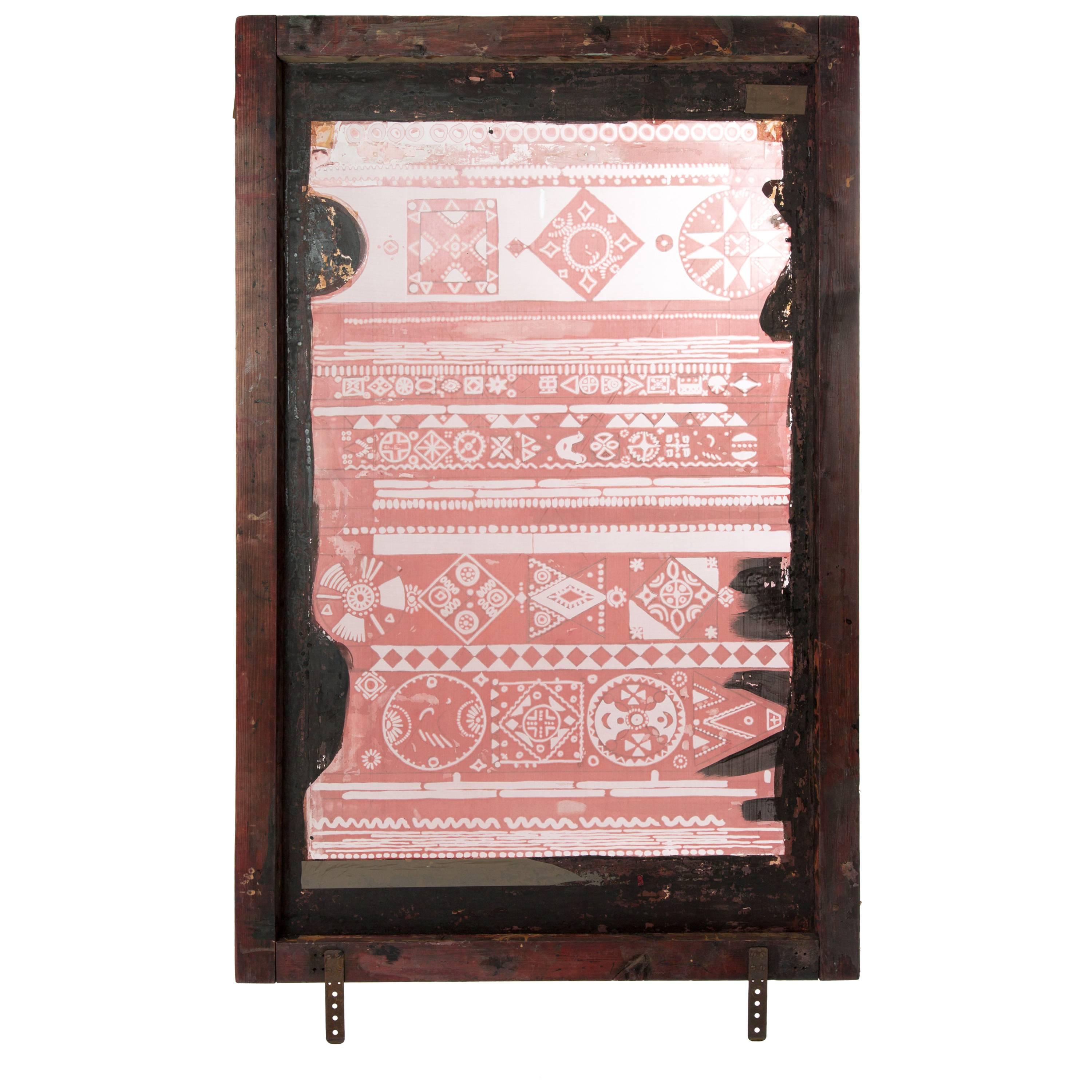 Paapje Screen print Frame as Room divider or Transparent Art Painting For Sale