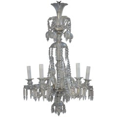 Old Bohemian Chandelier Chic Design and Elegant Crystal 1950