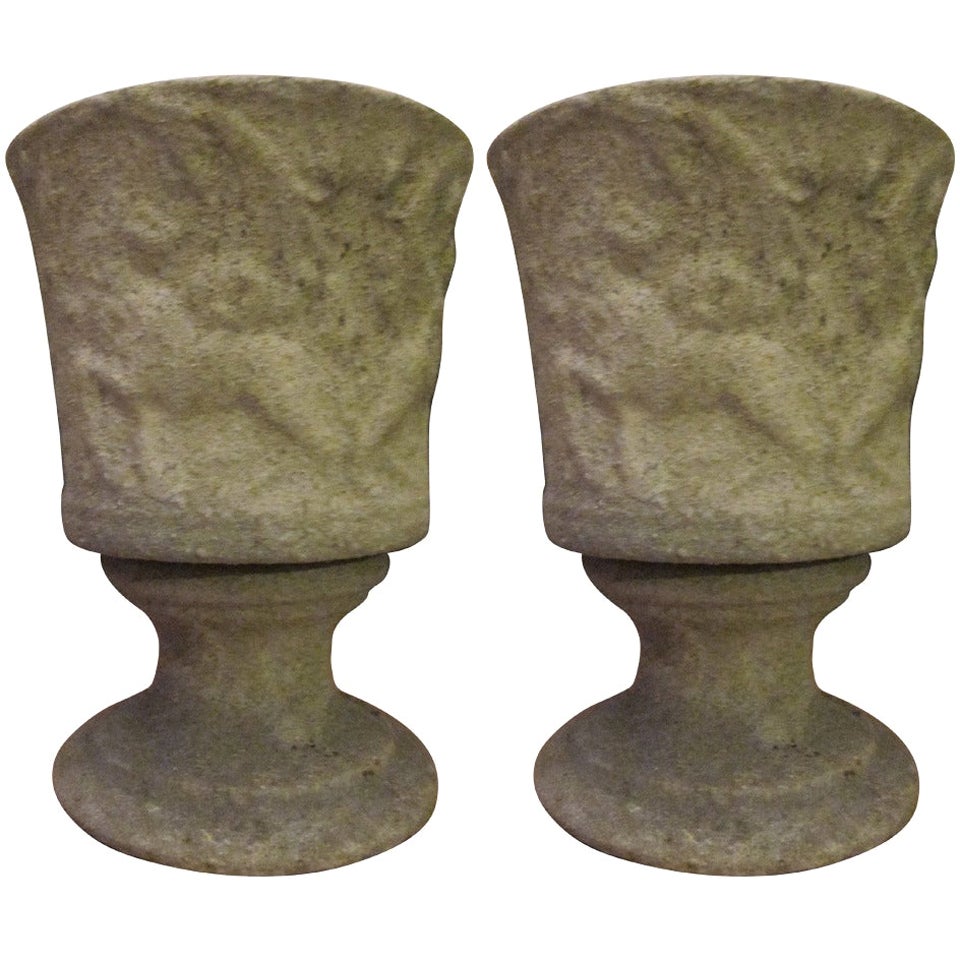 Pair of Italian Art Deco Stone Table Lamps in the style of Gio Ponti For Sale