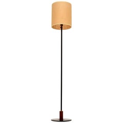 1950s Vintage Telescopic Teak and Brass Lamp