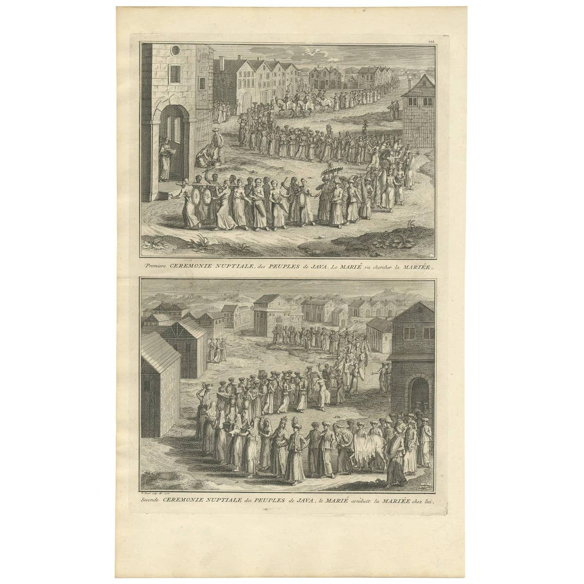 Antique Print of Wedding Ceremonies of Java 'Indonesia' by B. Picart, 1726