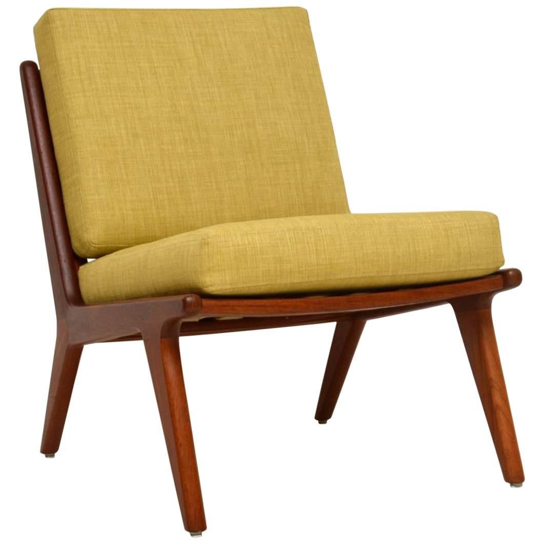 1960s Danish Teak Vintage Slipper Chair