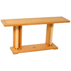 1970s Vintage Italian Maple Console Table