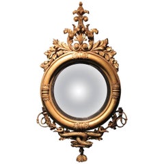 Great Regency Giltwood Convex Mirror, circa 1810