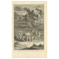 Used Print of the Burying Ceremony of Kings and Priests of Florida