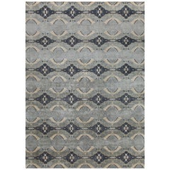 'Orion, Charcoal' Hand-Knotted Tibetan Rug Made in Nepal by New Moon Rugs