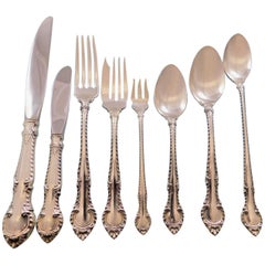 English Gadroon by Gorham Sterling Silver Flatware Set for 8 Service 70 pieces