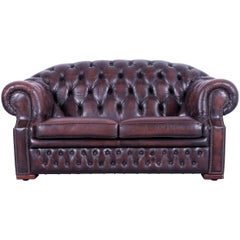 Centurion Chesterfield Sofa Brown Mocca Two-Seat Vintage Retro Couch