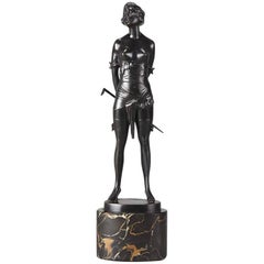 'Riding Crop' Art Deco Bronze by Bruno Zach