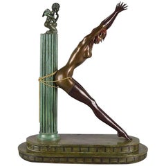 Vintage 'Prisoner of Love' Limited Edition Bronze by Erté