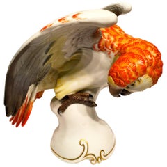 ROSENTHAL Orange Parrot German Art Deco Porcelain, circa 1930