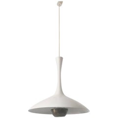 Elegant Mid Century Modern Pendant Lamp or Hanging Light by Florian Schulz 1960s