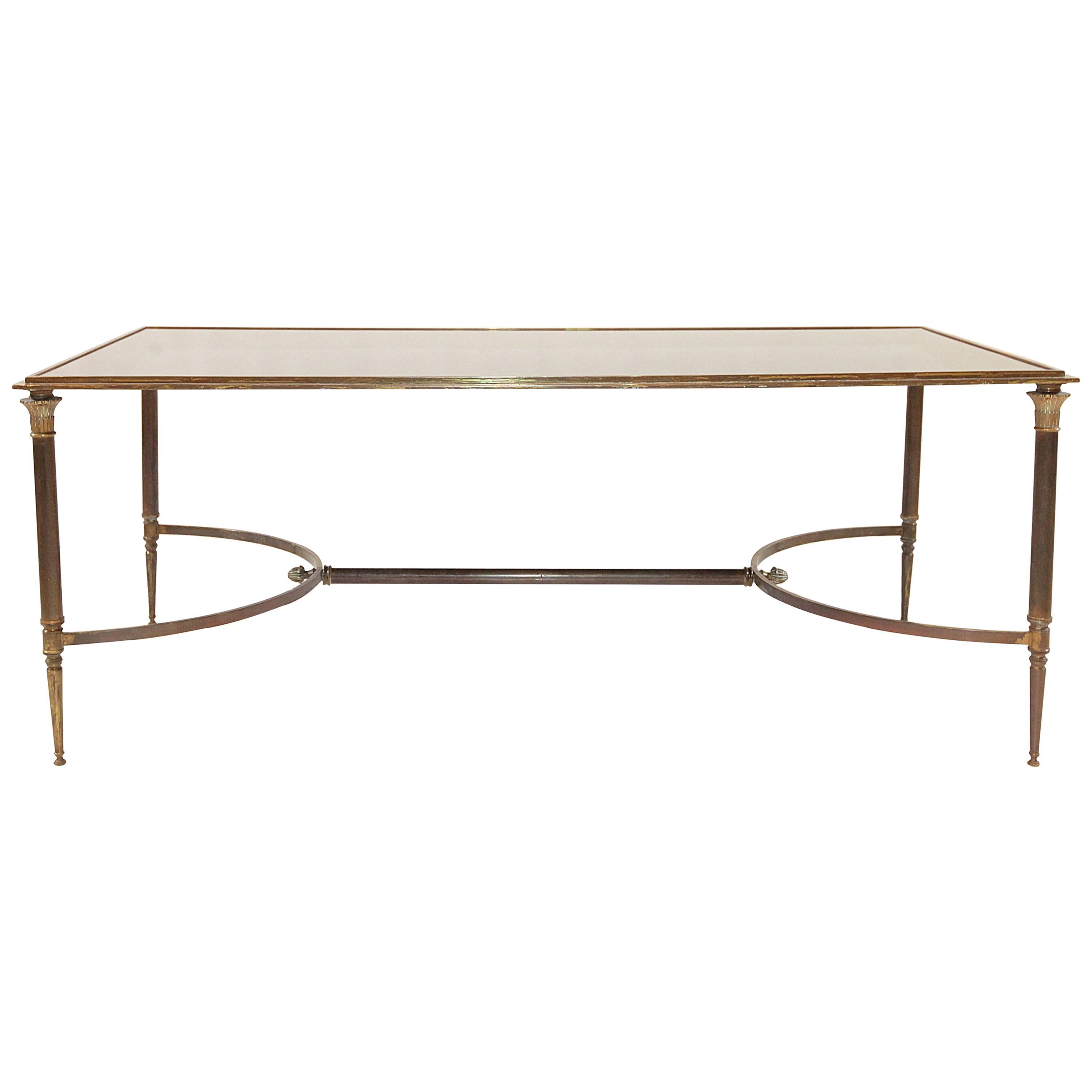 French Maison Jansen Style Bronze Cocktail Table
