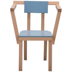 Contemporary Chair Aya Wood Blue
