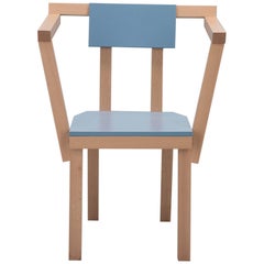 Contemporary Chair Aya Wood Blue 