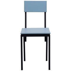 Chair Contemporary Style Blue Wood Metal
