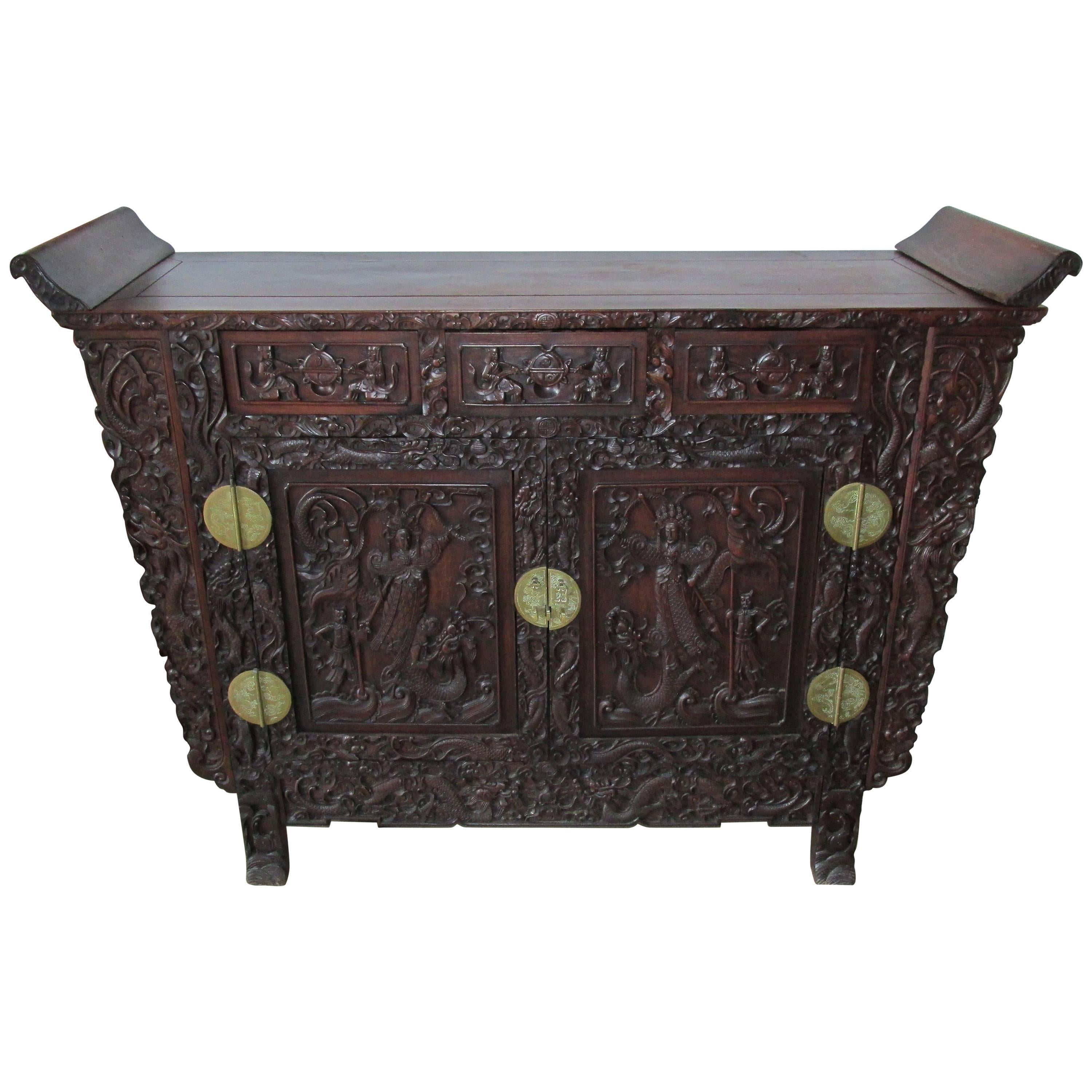 Late 19th Century Chinese Altar Cabinet in the Ming Style