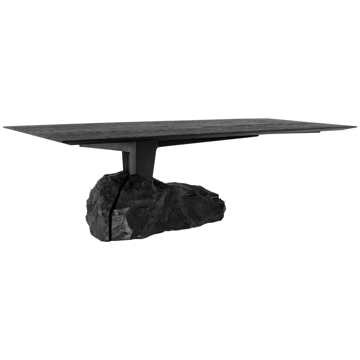 Humo Dining Table, Marble Base For Sale