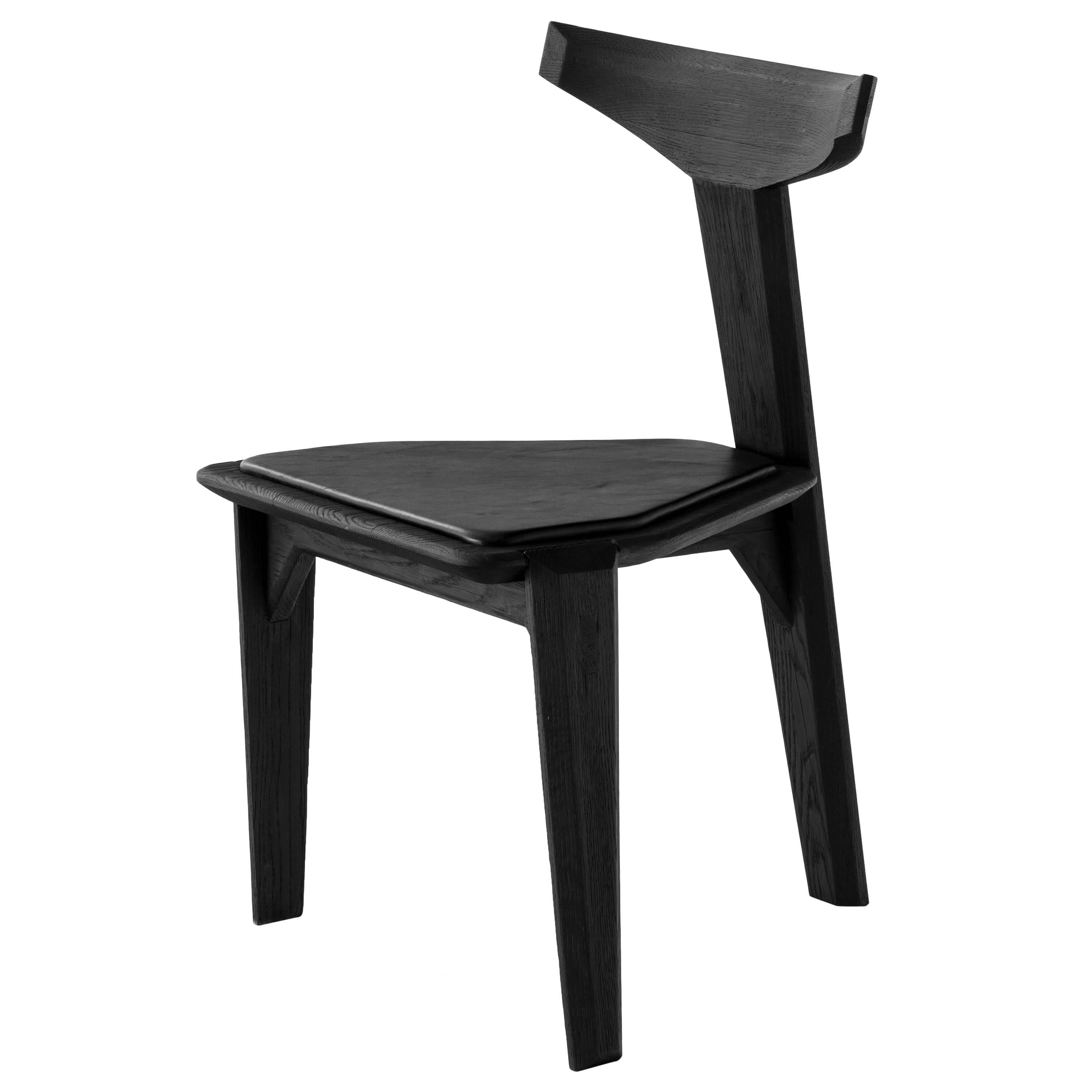 Ceniza Chair in Oak, Hand Carved, Alquimia Collection by Ewe Studio For Sale