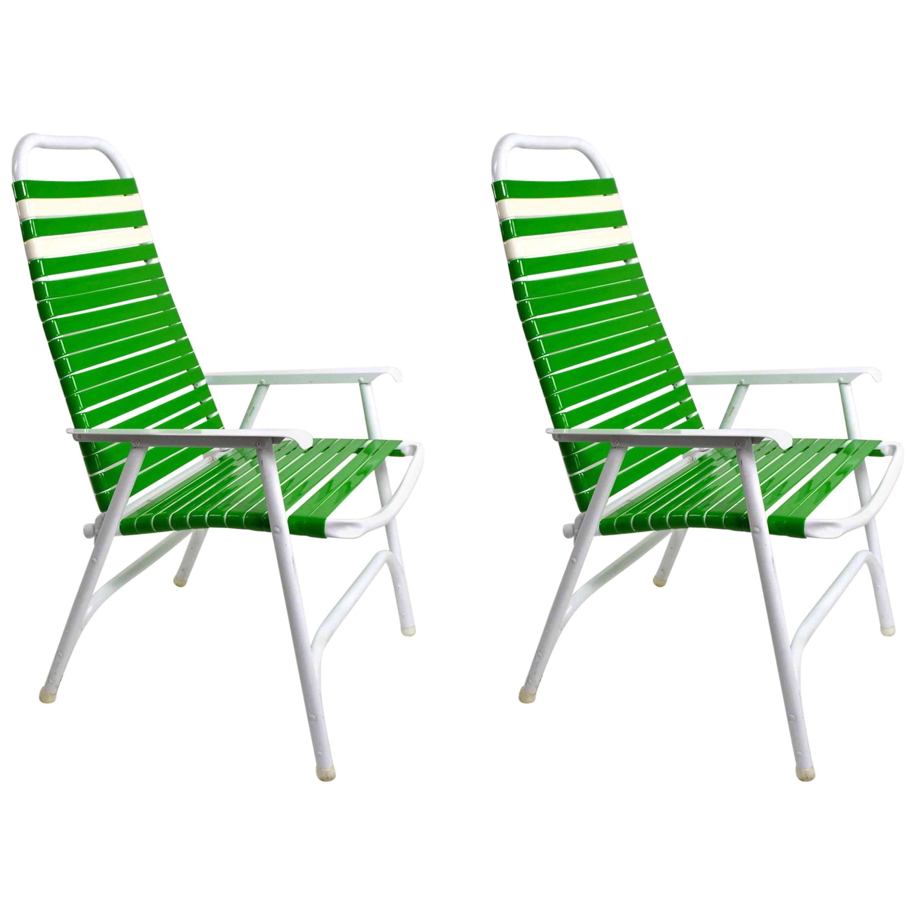 Pair of Lawn Chairs by Telescope Furniture Company