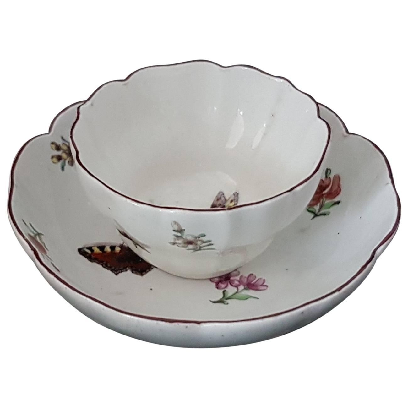 Tea bowl and Saucer, Chelsea, circa 1752 For Sale