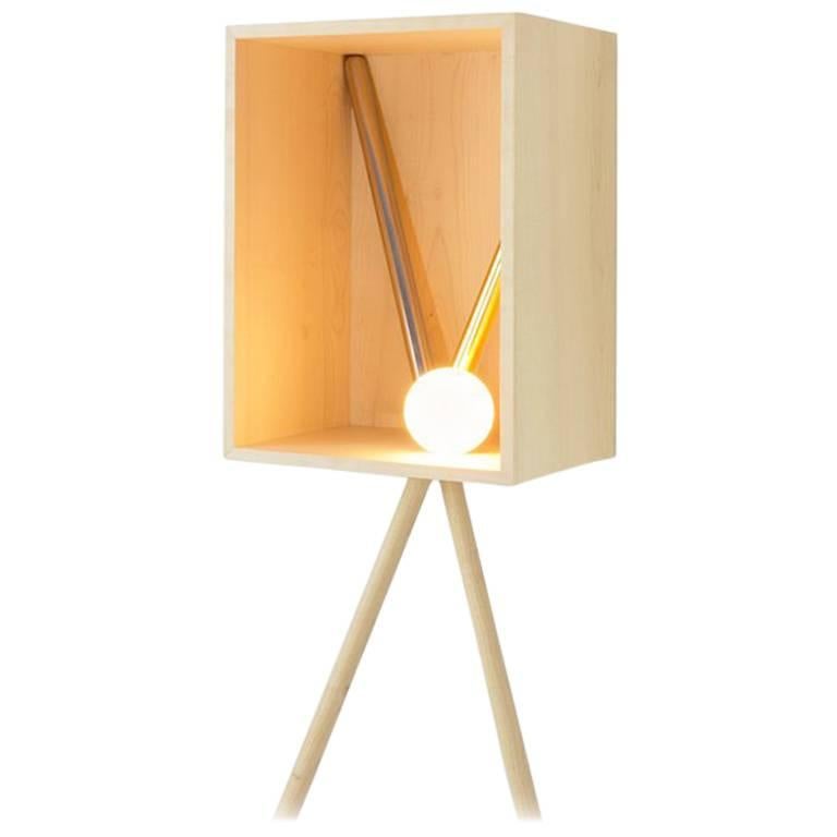 Pénates Wall Light, Decorative Object, Wood, Gold For Sale
