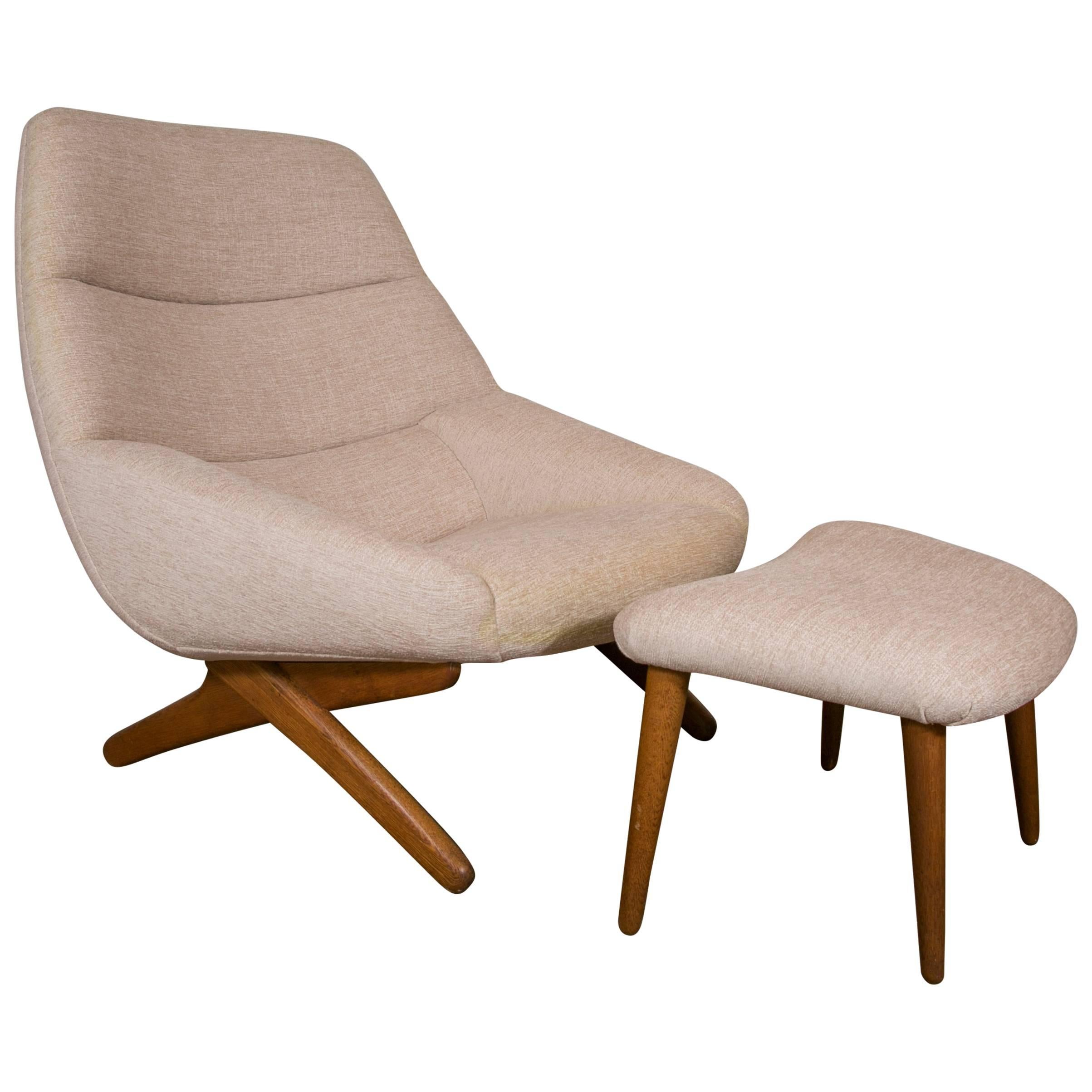 Lounge Chair and Ottoman by Illum Wikkelso, Denmark, 1960