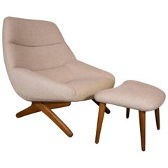 Lounge Chair and Ottoman by Illum Wikkelso, Denmark, 1960