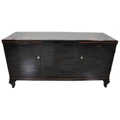 Antique French Art Deco Sideboard with Walnut Details