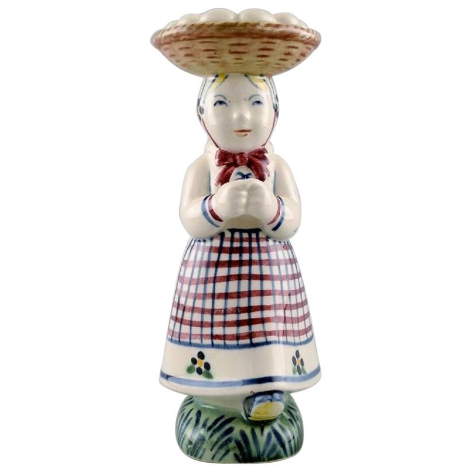 Aluminia, Denmark Child Care Figurine, the Woman with the Eggs from 1947