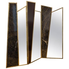 Screen in Black Port Laurent Marble, Cherrywood, Bronzed Mirror